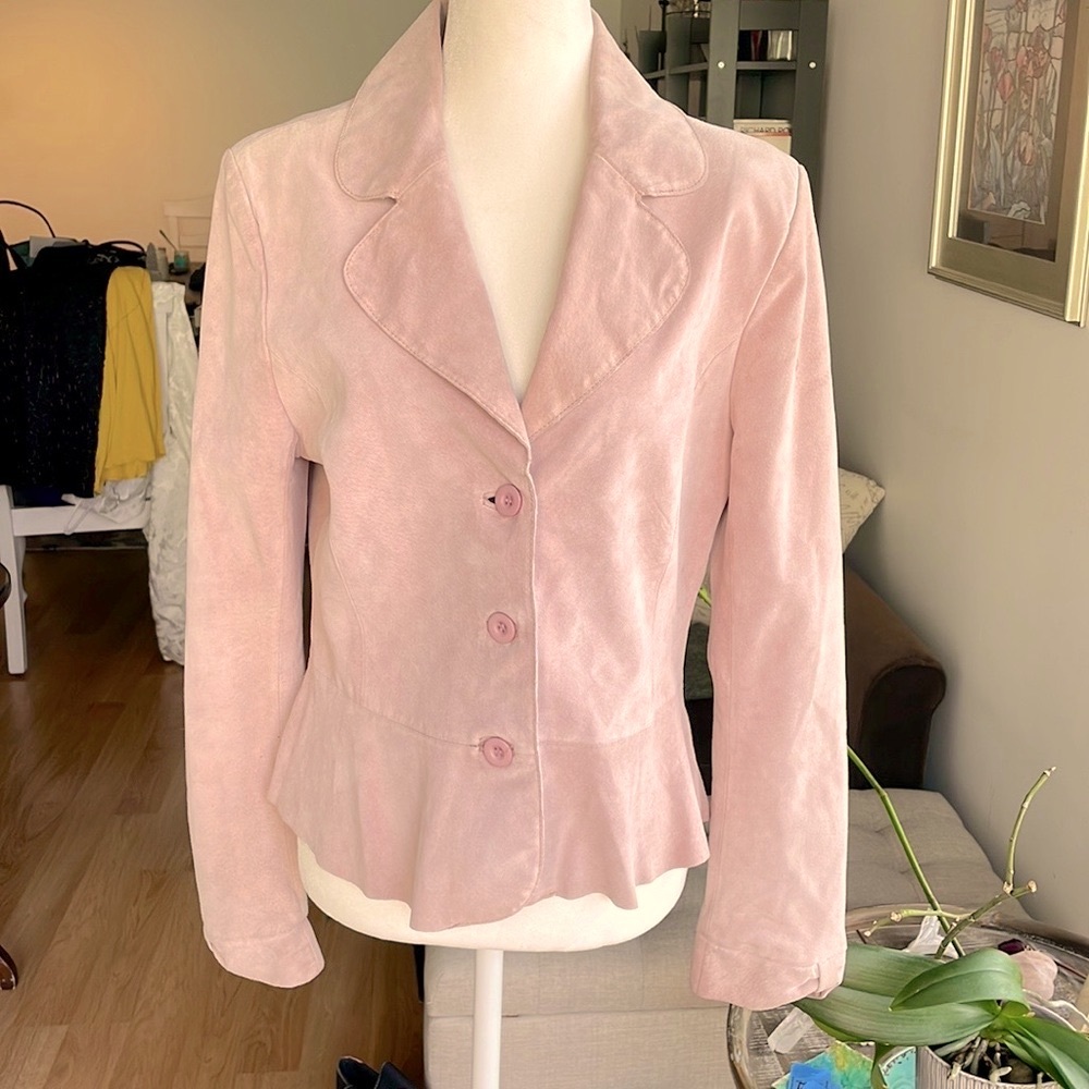 John Paul Richard’s Uniform Pink Suede Jacket Size M